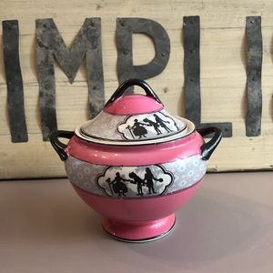 Baker & Co 20s Rare Pink Porcelain Sugar Bowl